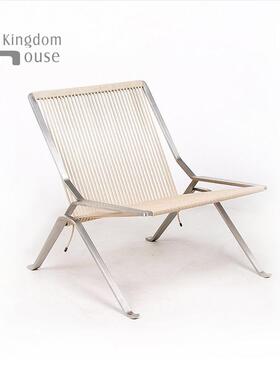PK25编绳单人意式设计师轻奢不锈钢现代简约PK22休闲椅洽谈单椅