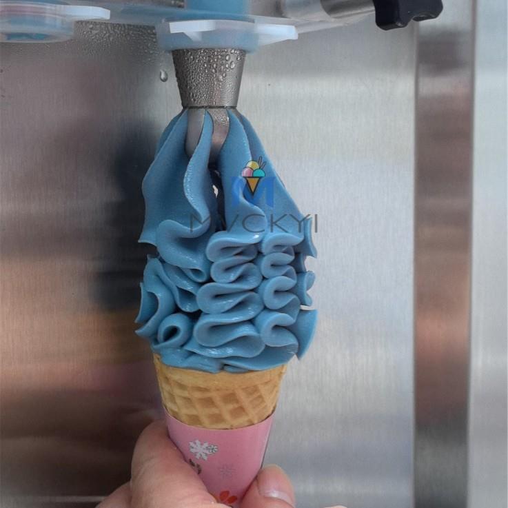 网红软质冰淇淋机商用连打80杯甜筒景区摆摊用大容量冰激凌机