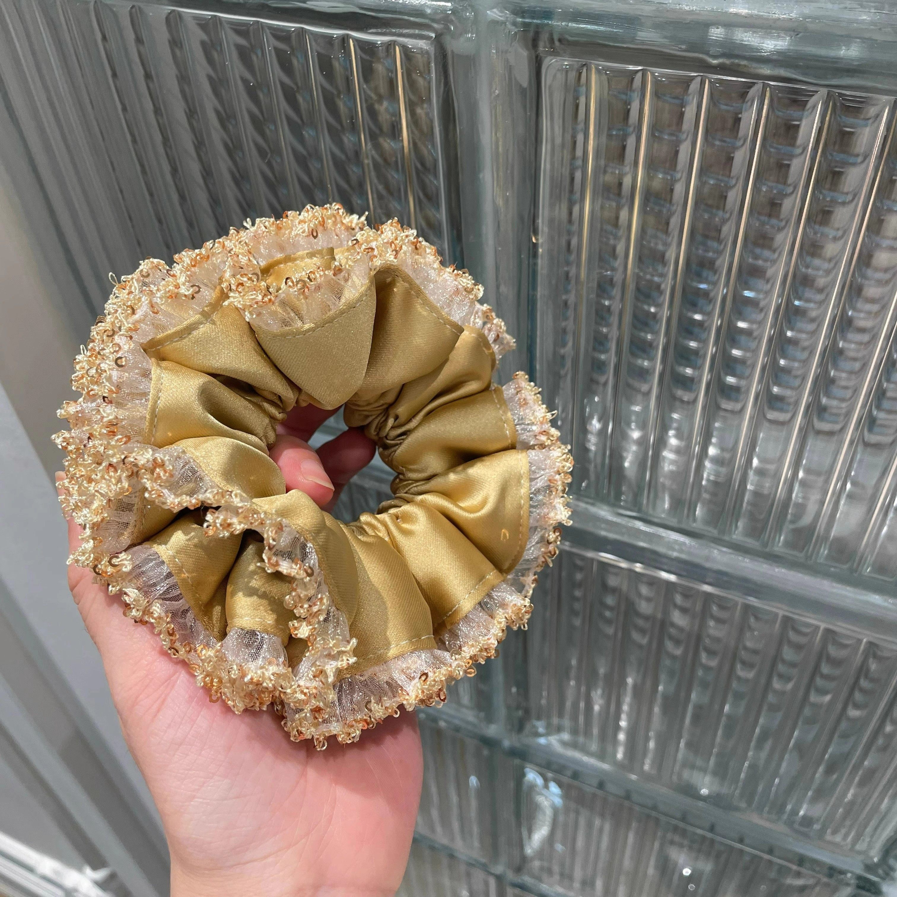 “鎏金系列”复古亮片双层发圈蕾丝重工大肠圈秋冬发饰,饰品/流行首饰/时尚饰品新,发饰,淘宝优惠券,粉丝福利购,淘宝优惠卷