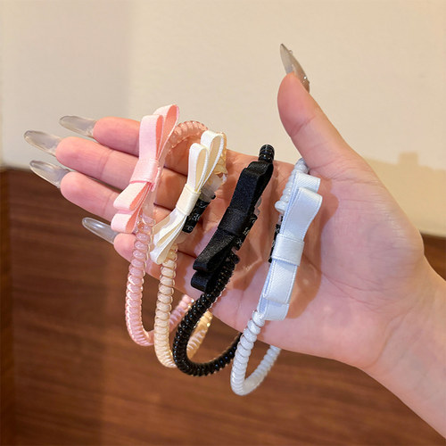 可做chocker！卷发蝴蝶结发箍