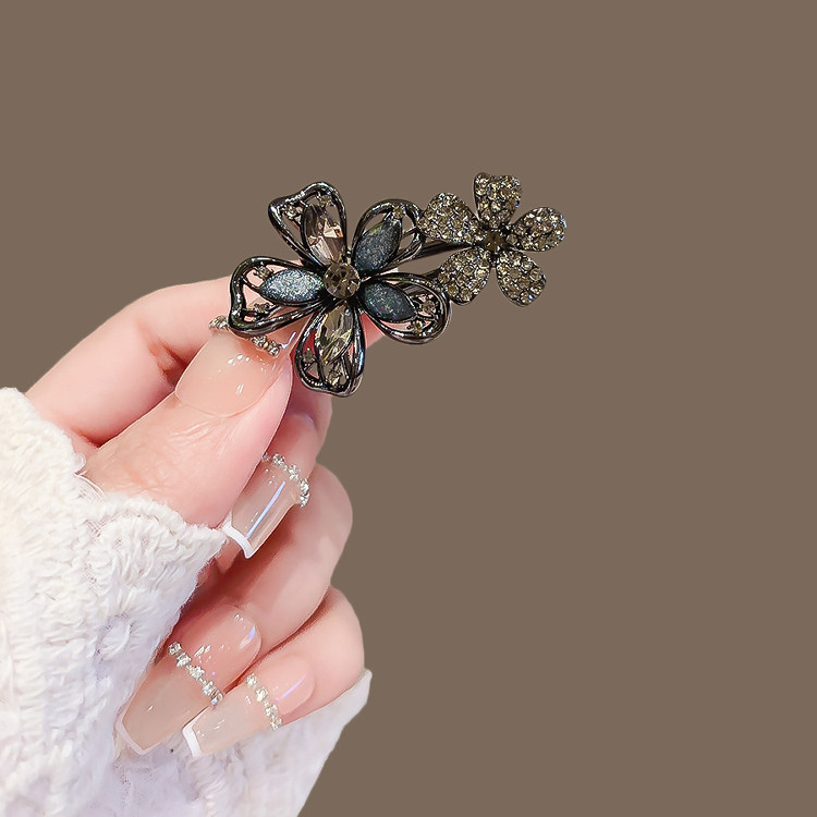 夏季新款水钻琉璃花朵发夹女气质侧边刘海夹高级感发卡碎发鸭嘴夹,饰品/流行首饰/时尚饰品新,发饰,淘宝优惠券,粉丝福利购,淘宝优惠卷