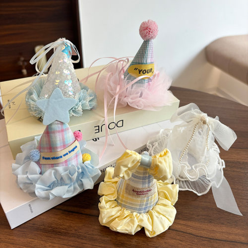 甜美小公主~生日帽子头饰发夹