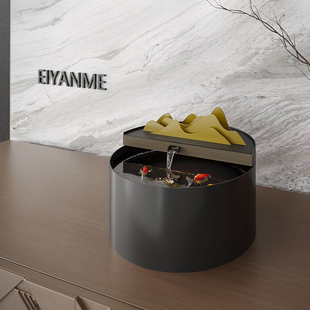 现代桌面流水摆件循环水客厅招财阳台室外鱼池造景鱼池水景鱼缸J2