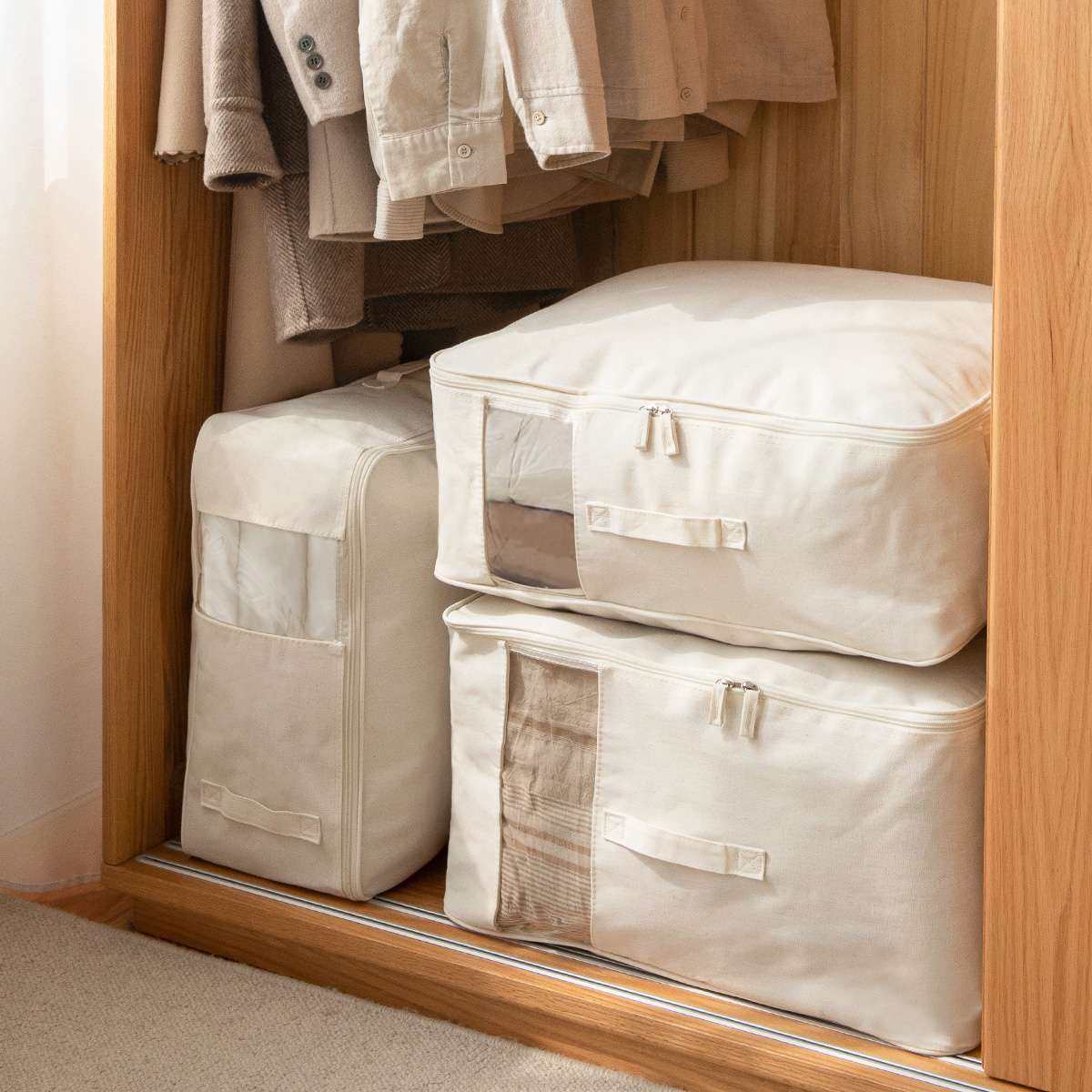 被子收纳袋衣柜防潮防p水棉被衣物大容量整理袋家用换季衣服收纳,收纳整理,毛绒玩具收纳桶/箱,淘宝优惠券,粉丝福利购,淘宝优惠卷