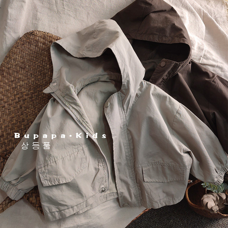 森系全棉风衣儿童透气冲锋衣男女宝宝春秋L季连帽工装外套洋派外,童装/婴儿装/亲子装,风衣,淘宝优惠券,粉丝福利购,淘宝优惠卷