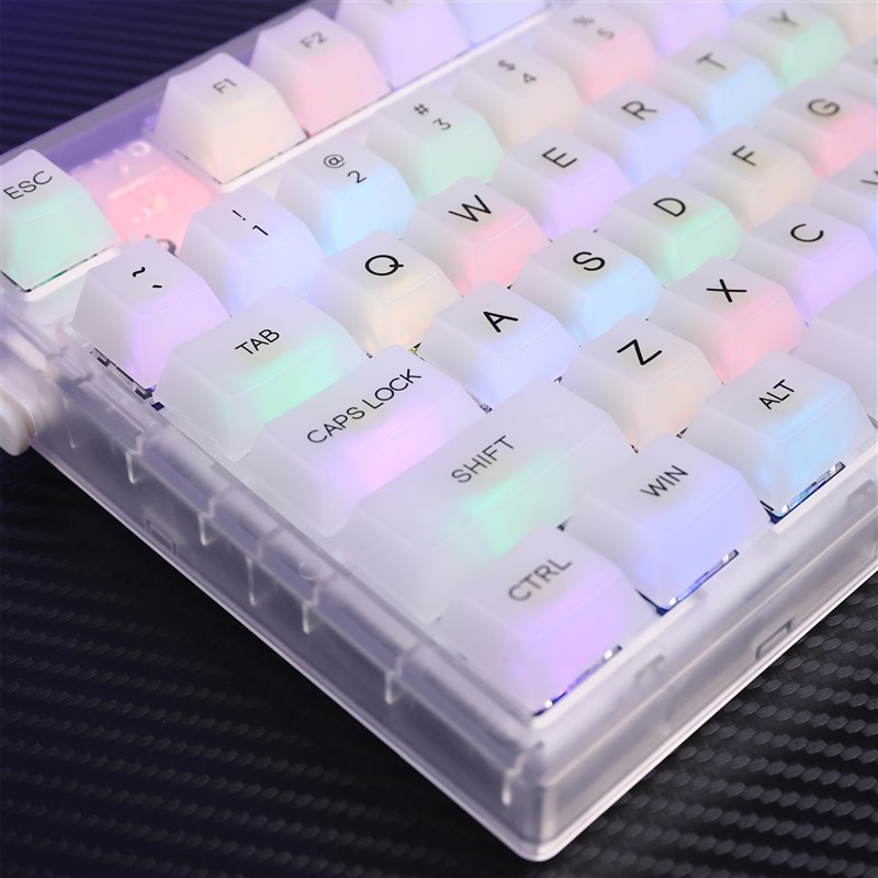 LEA透明白雾透键帽白透C全透冰晶全配列客制化键帽