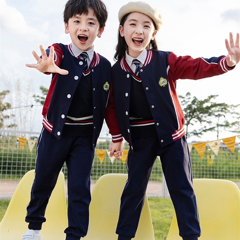 幼儿园校服春秋夏套装园服运动学院风小学生纯棉S一年级班服团体