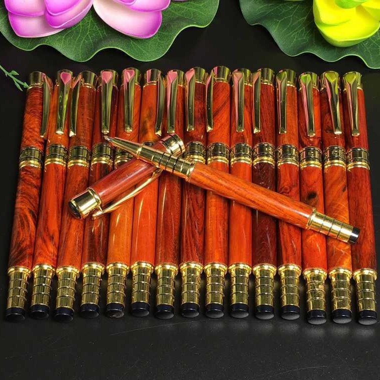 酸枝笔杆笔实木圆m珠笔钢笔两用红木文房笔收藏商务礼品定制