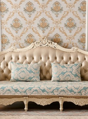 2021c新款欧式轻奢风沙发垫子套罩巾用滑感1019z