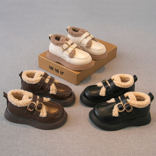 儿童棉鞋20g22冬季新款童鞋男童冬鞋女童皮鞋加绒二棉婴儿鞋保暖