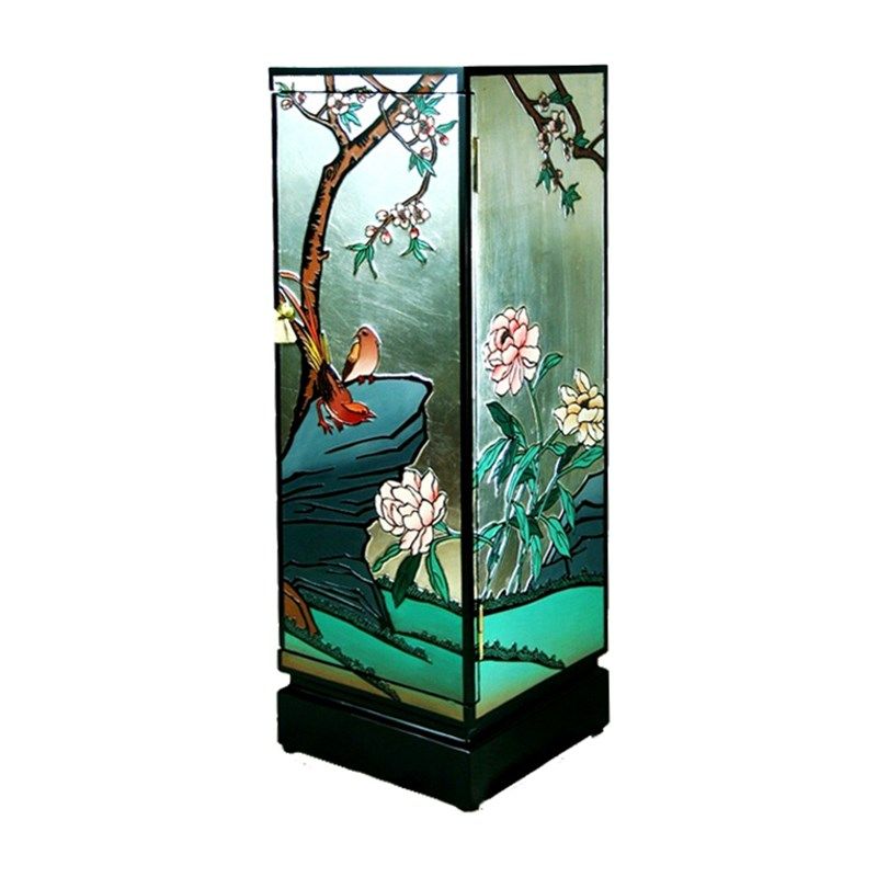 漆艺刻漆银地花鸟单门大立方花几装饰角柜扬N州漆器实木新古典家,特色手工艺,漆器,淘宝优惠券,粉丝福利购,淘宝优惠卷