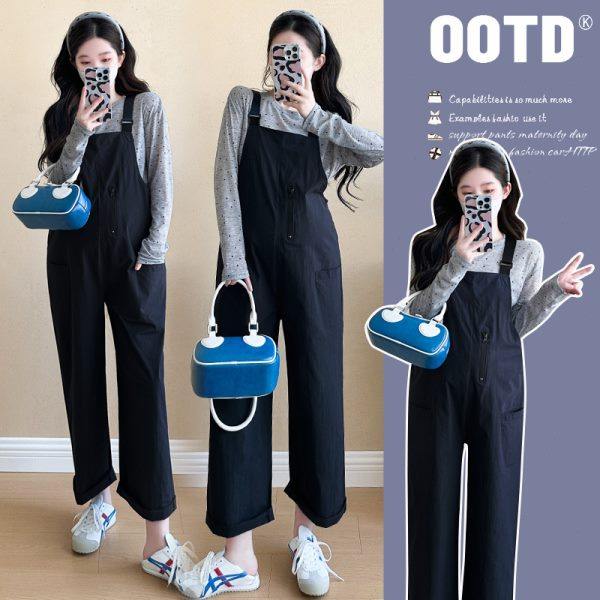 孕妇装套装秋装时尚2024新款洋气小个子休闲背带裤长袖上衣两件套,孕妇装/孕产妇用品/营养,套装,淘宝优惠券,粉丝福利购,淘宝优惠卷