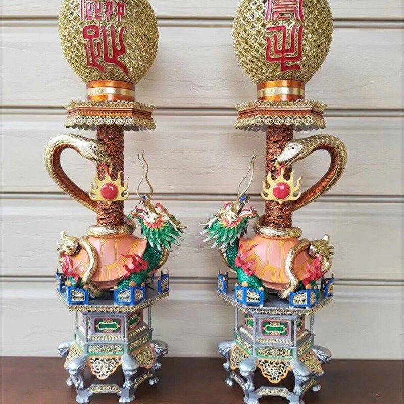 道用品锡坛灯玄r武龟蛇供灯彩绘香炉玄武灯,特色手工艺,道教工艺品,淘宝优惠券,粉丝福利购,淘宝优惠卷