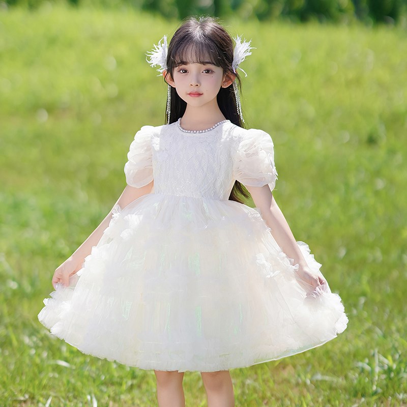 女童连衣裙夏季儿童短袖公主裙202E4新款小女孩洋气裙子薄款蓬蓬