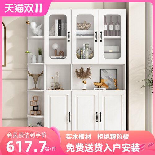 定制客厅酒柜书柜置物柜茶水柜多功能储物柜转角柜餐厅收纳柜碗柜