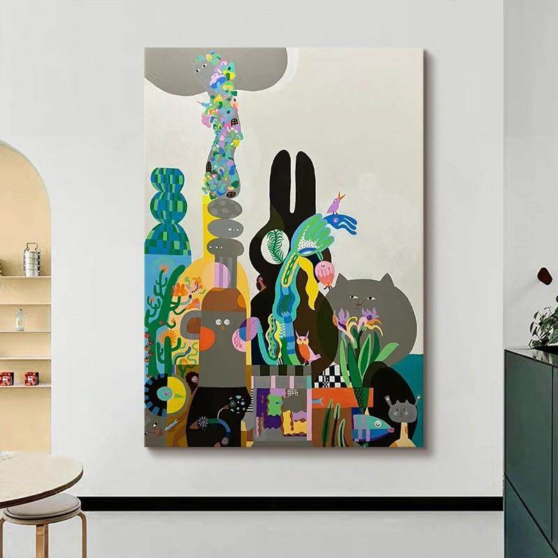 创意卡通小众壁画 客厅沙发玄关过道简约艺术挂画现代趣味装饰画,农机/农具/农膜,播种栽苗器/地膜机,淘宝优惠券,粉丝福利购,淘宝优惠卷