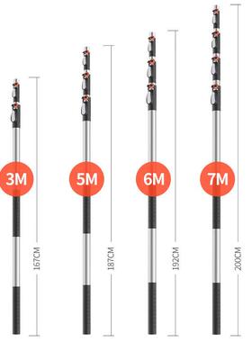 新款高枝剪高空修枝剪3/5/67米伸缩杆果枝剪长杆锯果农修枝