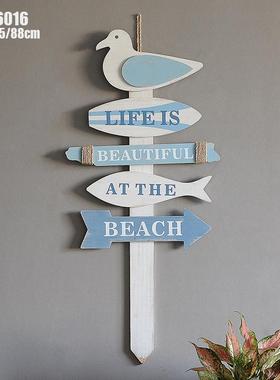地中海风格 海鸟手指路牌挂件 家居饰品 工艺品花园插牌 MA06016