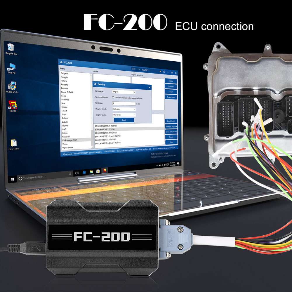 CG FC200 ECU 编程器/ECU维修克隆FC-200完整版AT200升级版