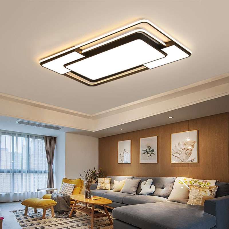led吸顶灯卧室灯阳台灯现代简约北欧家用大气客厅主灯长方形灯具