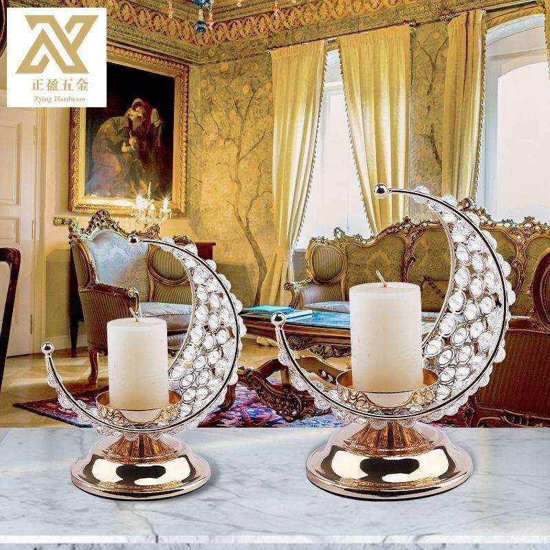 欧式烛台水晶摆件月亮蜡烛台铁艺创意家居北欧烛台婚庆装饰工艺品,农机/农具/农膜,播种栽苗器/地膜机,淘宝优惠券,粉丝福利购,淘宝优惠卷