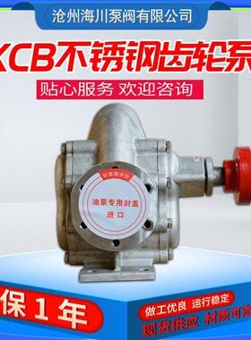 不锈钢齿轮泵三相抽油自吸输送不锈钢油泵KCB18.3-KCB200