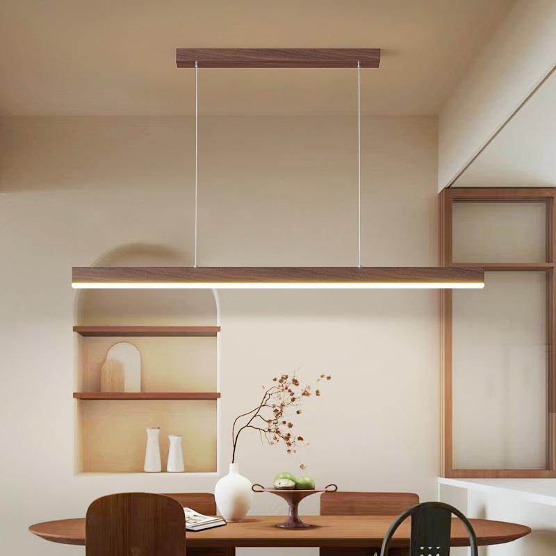 复古餐厅吊灯一字极简长条灯新中式日式胡桃木色吧台餐桌茶室灯具,电子元器件市场,集成电路（IC）,淘宝优惠券,粉丝福利购,淘宝优惠卷