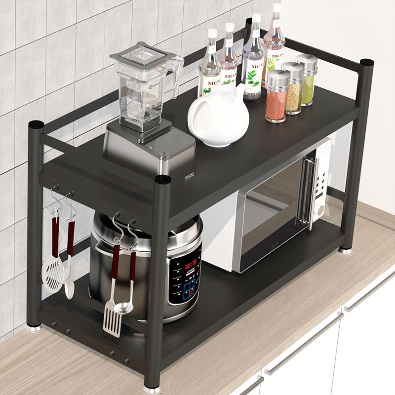 收纳电饭锅调料A12桌面烤箱微波炉架台面家用厨房置物架可移动置