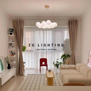 北欧玻璃吊灯泡泡球蜡烛客厅餐厅卧室月球星球民宿创意艺术灯具