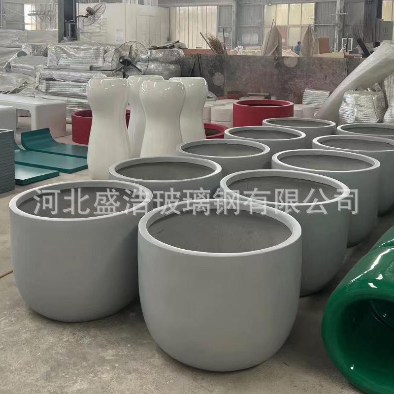 玻璃钢花盆天桥悬挂高架桥花箱玻璃纤维花槽户外隔离带绿化花盆