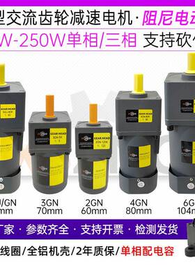 阻尼电动机AC220V/微型交流减速电机6W40W90W120W250W减速比齐全