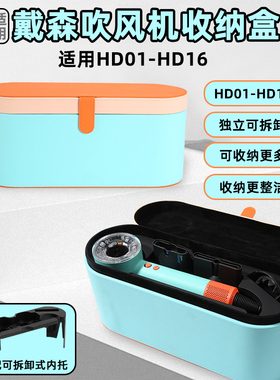 适用戴森吹风机收纳盒Dyson HD16吹风机旅行收纳包整理盒便携套戴森HD15/08/03/01电吹风筒配件防水收纳袋子