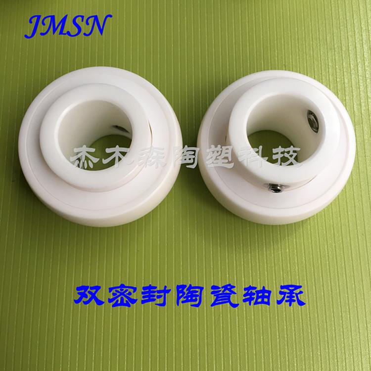 全陶瓷密封轴承UC204CE-2RS内径20无磁轴承座耐腐蚀防水防尘陶瓷