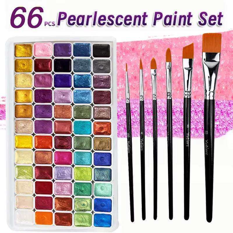珠光固体水彩颜料美术生专用国画水彩绘画60色+6支脸刷画笔套装,农机/农具/农膜,播种栽苗器/地膜机,淘宝优惠券,粉丝福利购,淘宝优惠卷