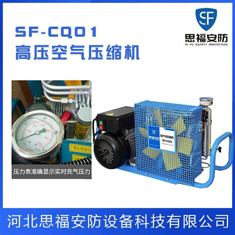 100L空气压缩机正压空气呼吸器充气泵功率4KW气瓶空气充气机高压