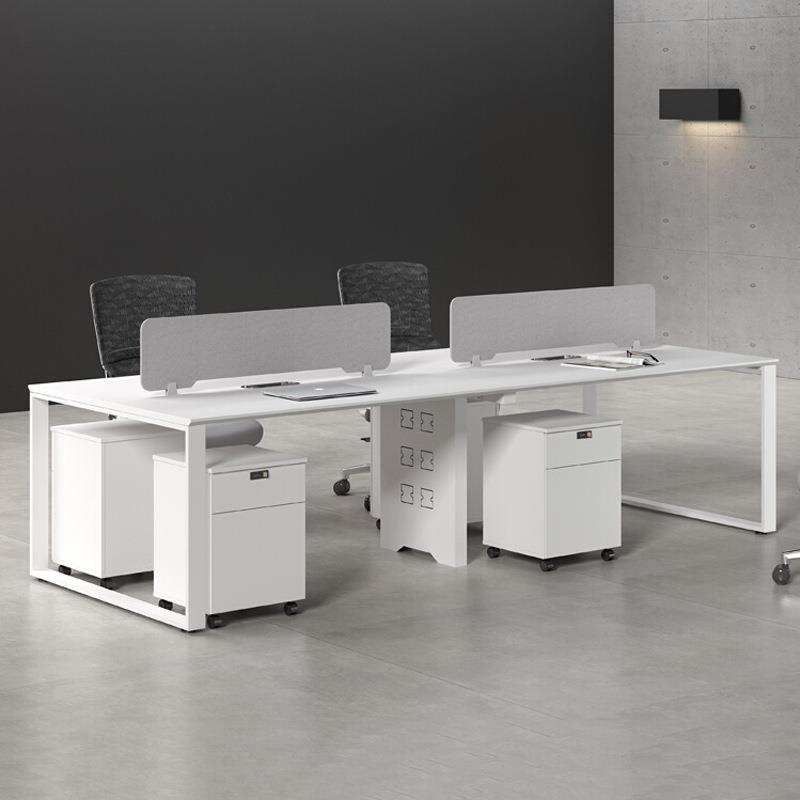 职员办公桌简约现代六4人位6卡座双工位办公室家具四员工桌子组合