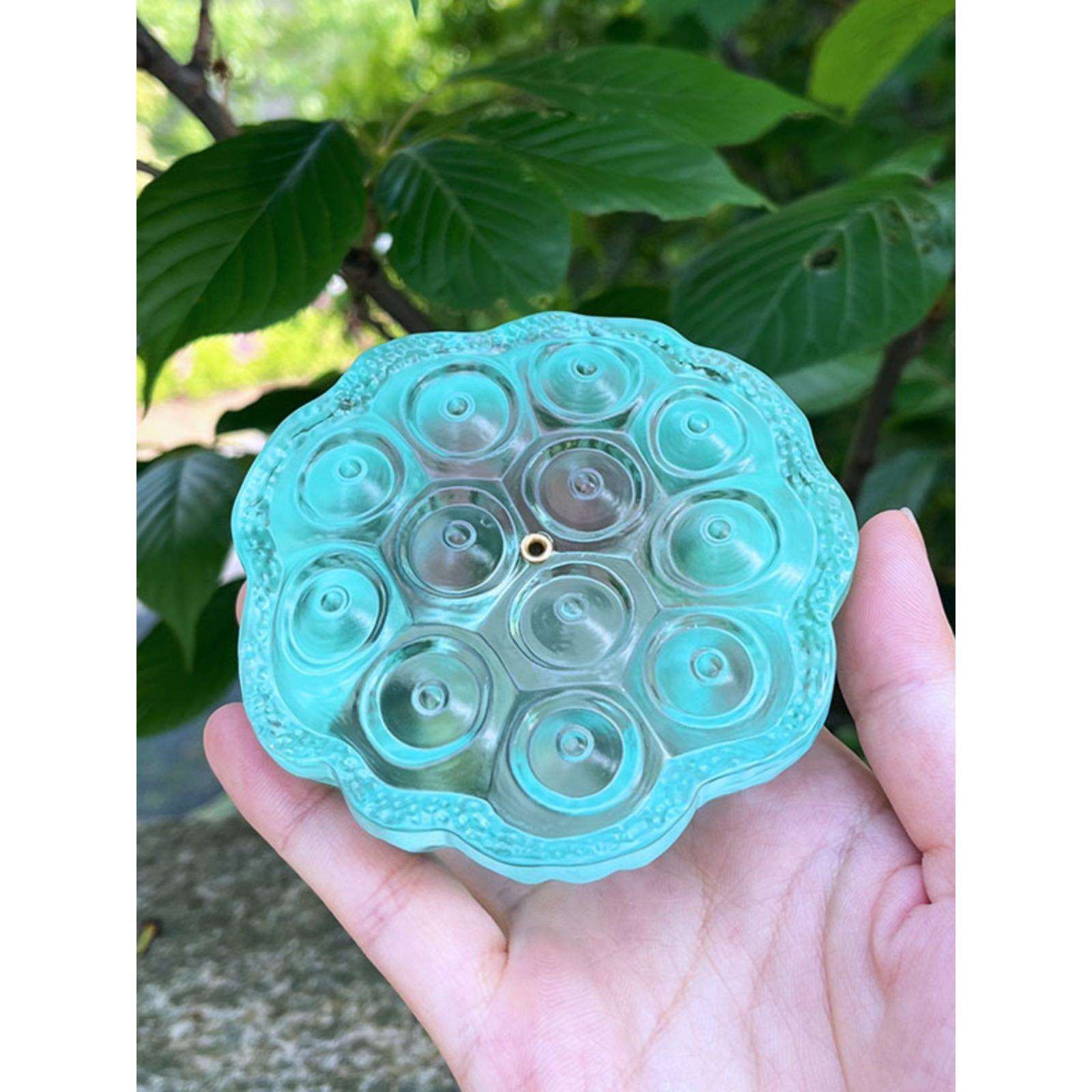 琉璃莲蓬香插檀香沉香线香摆件客厅桌面办公摆放熏香香座莲花香座