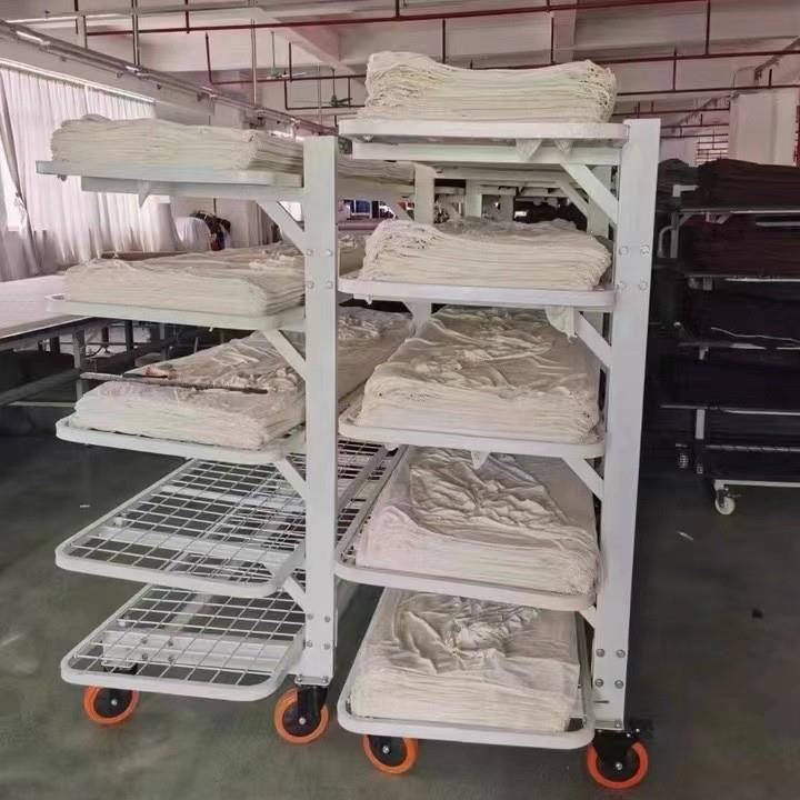 双面松布架松布车放布架裁片车服装厂布料货架推车面料物料周转车