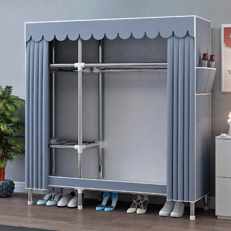 简易衣柜钢管布加粗加固卧室组装家用衣橱出租房挂衣收纳架子,农机/农具/农膜,播种栽苗器/地膜机,淘宝优惠券,粉丝福利购,淘宝优惠卷