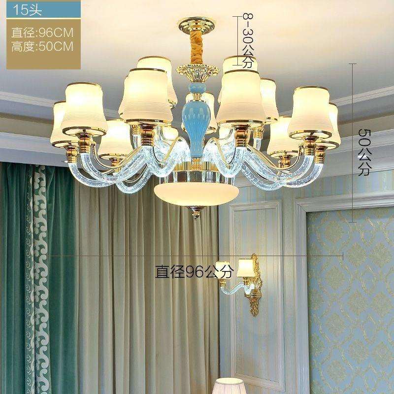 欧式水晶吊灯客厅吊厅灯新款高档大气大厅灯豪华餐厅卧室家用吊灯