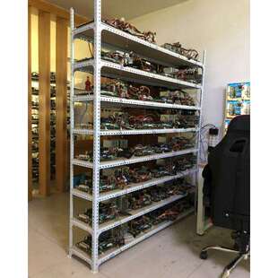 家用置物架工作室裸机机箱电脑主板架家用角钢货架搬砖主机架