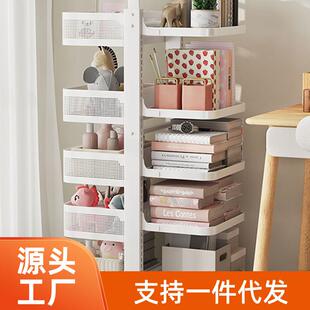 书架厨房置物架落地式卧室客厅学生靠墙转角铁艺可移动收纳架