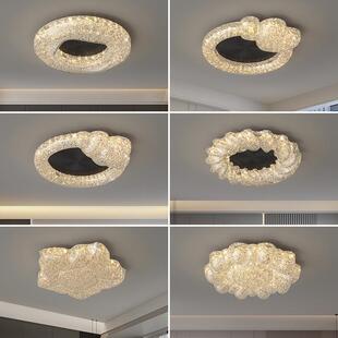 卧室灯2025年新款轻奢创意金箔树脂吸顶灯意式高级感儿童书房间灯