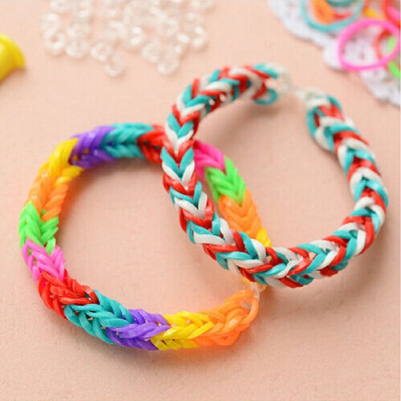 极速600 Eleastic Different Colors Rubber Loom Bands Bracelet