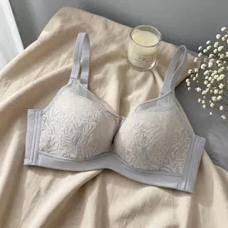 西维娅无钢圈桑蚕丝内衣蕾丝文胸聚拢调整型中薄BC杯胸罩女785-11