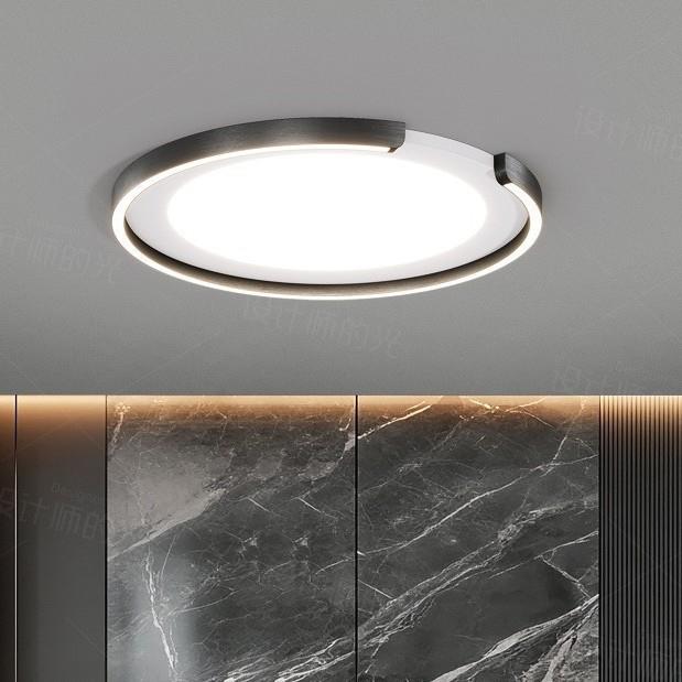 意式极简卧室吸顶灯现代简约2025新款大气创意圆形书房主卧吸顶灯