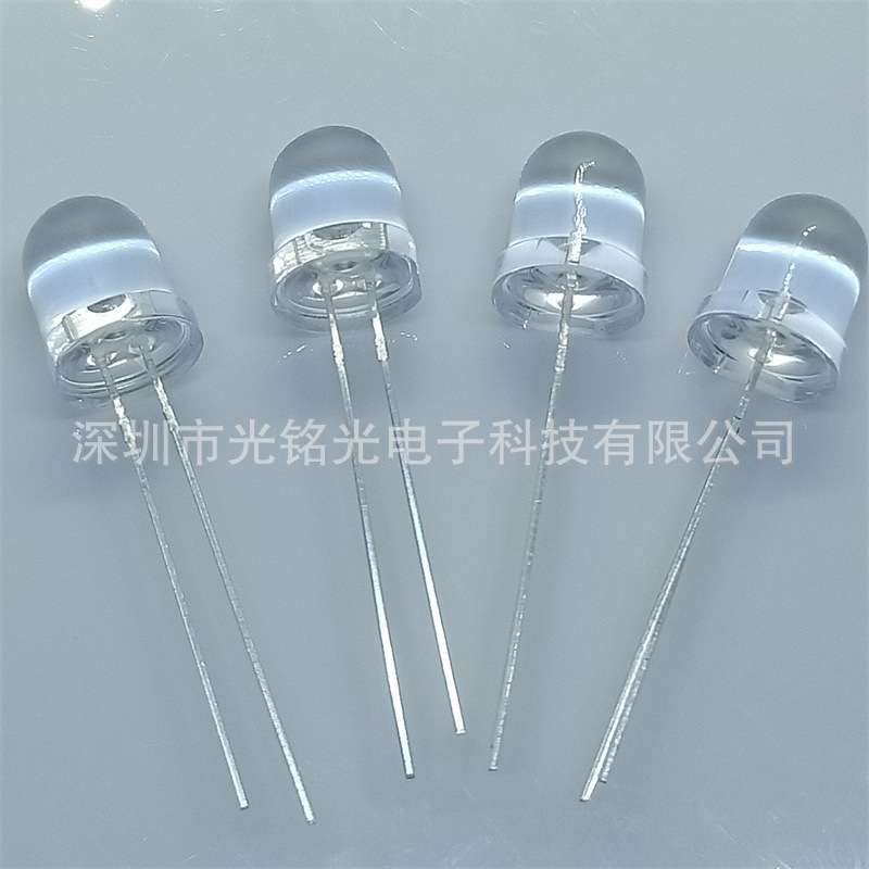 F8/8mm暖白 长脚LED发光二极管 圆头暖白光直插灯珠 颜色支持定作