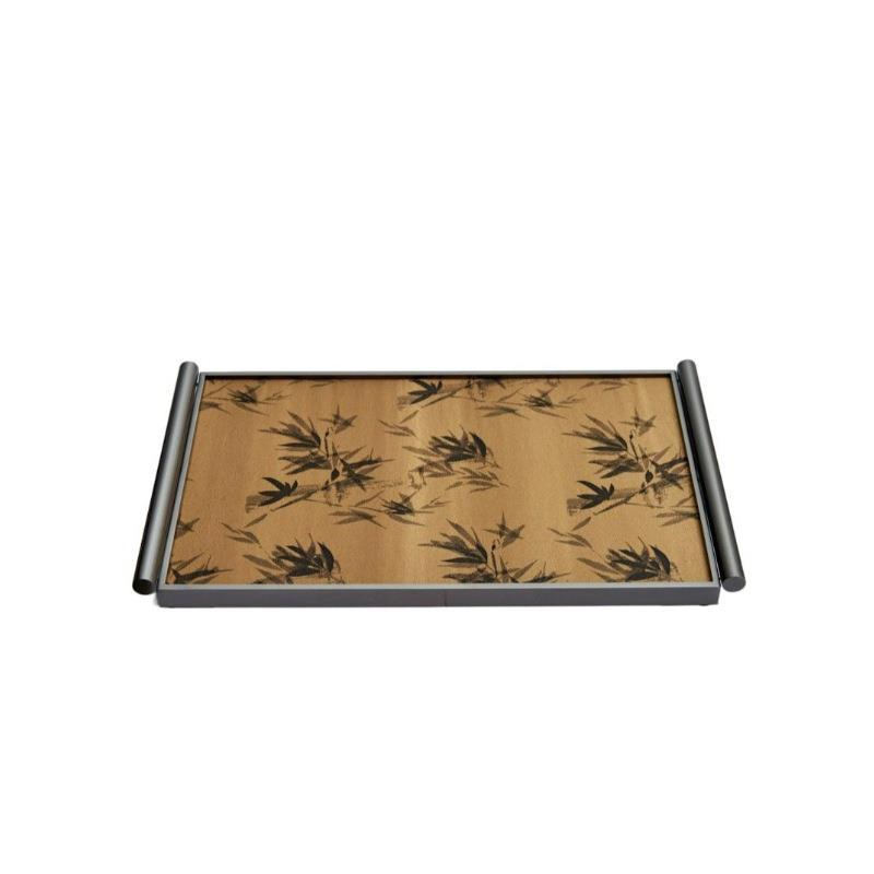 复古新中式样板间客厅茶几装饰茶盘摆件高级感饰品陈列装饰品托盘