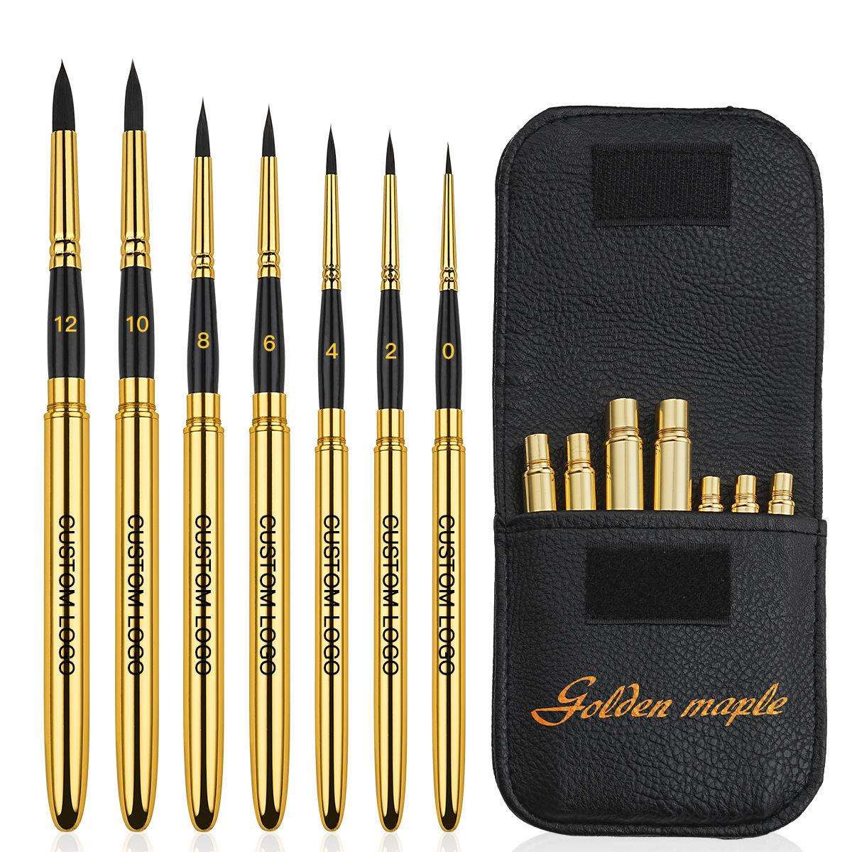 金之枫跨境热销7支尼龙毛画笔旅行刷套装 用于水彩绘画 画笔