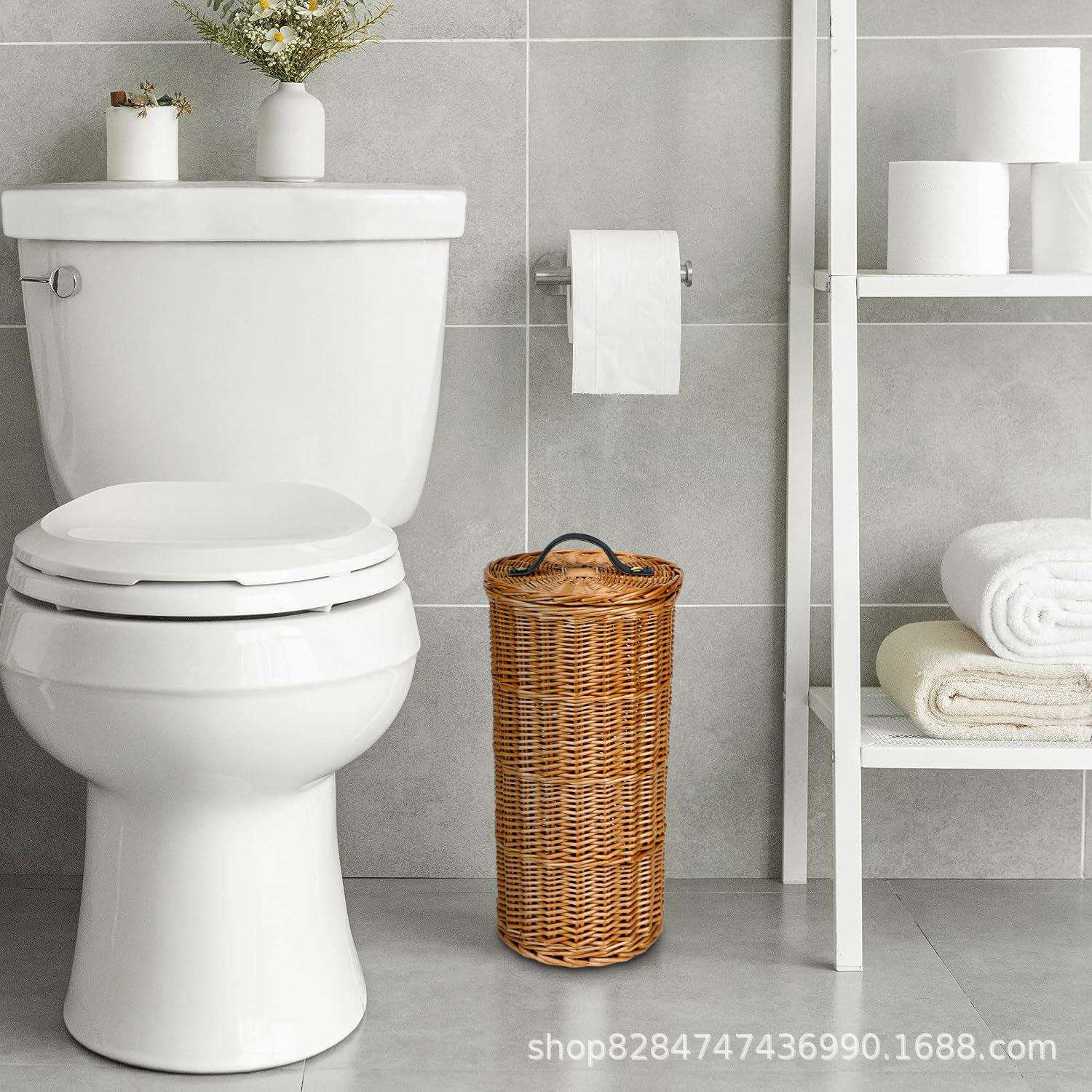 跨境柳藤编织收纳篮陈列水果摆台框超市藤筐货架蔬菜展示筐堆头篮